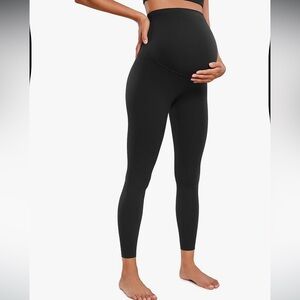 NWOT CRZ YOGA Womens Butterluxe Maternity Leggings Over The Belly 28"